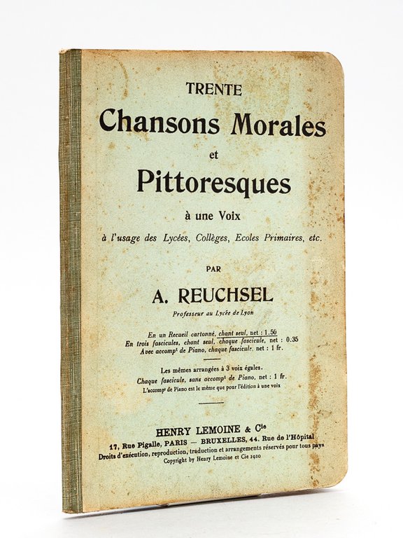 Trente chansons morales et pittoresques à une voix, à l’usage …