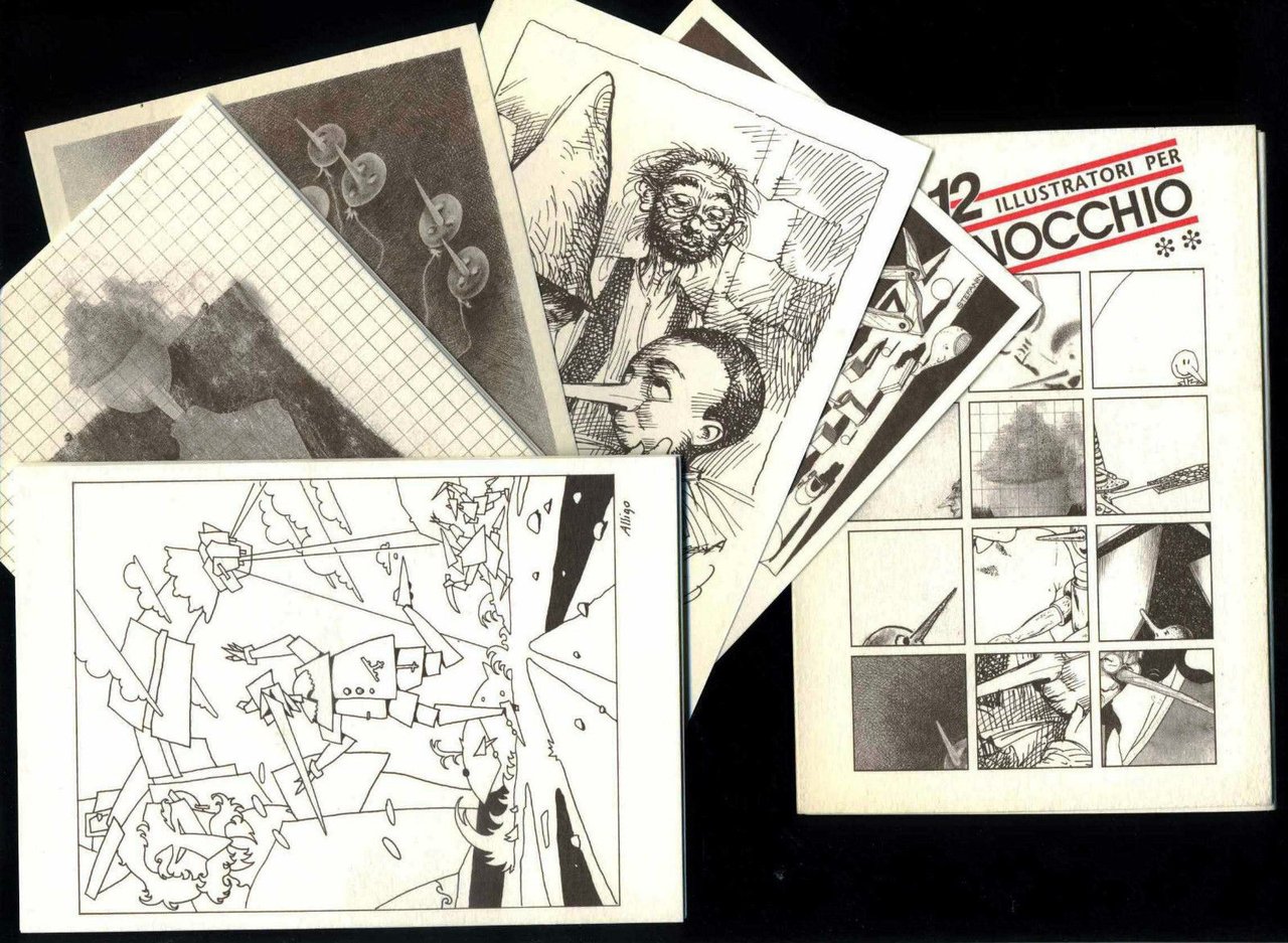 12 illustratori per Pinocchio cartoline 1996