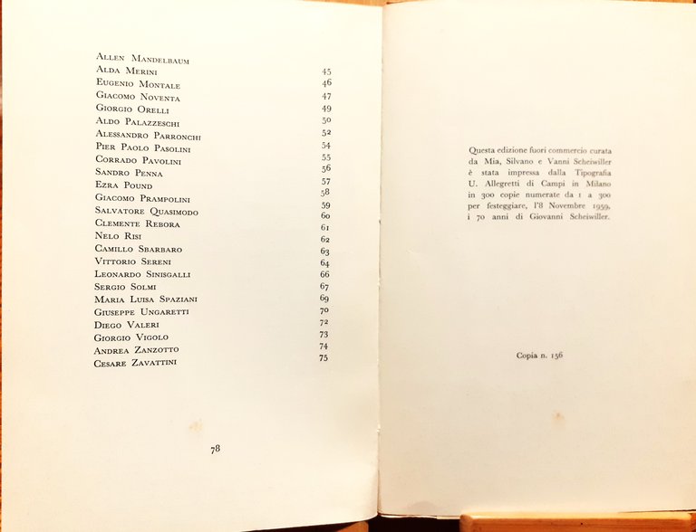 1889 per i 70 anni di Giovanni Scheiwiller 1959 | Immagine Gallery 4