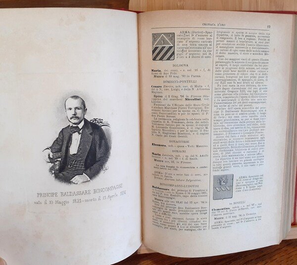 Calendario d'Oro. Annuario Nobiliare- Diplomatico - Araldico (Anno VII 1895)