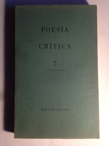 Poesia e Critica. Rivista quadrimestrale (Anno I - N. 2)