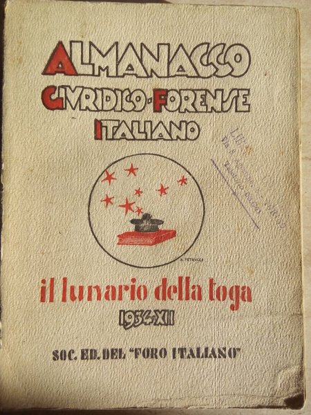 Almanacco Giuridico-Forense -- IL Lunario della Toga 1934