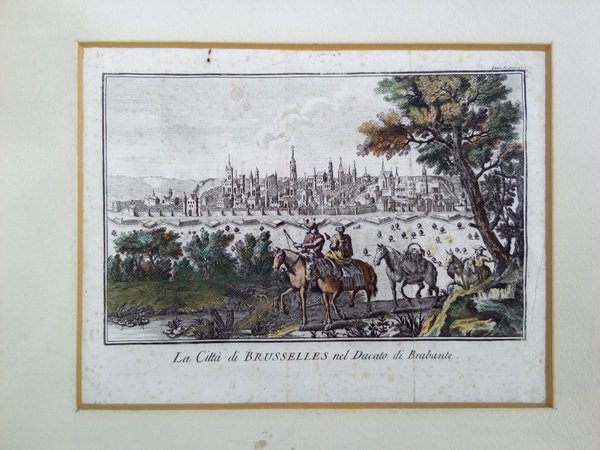 La Città di Brusselles incisione stampata a Venezia nel 1740 …