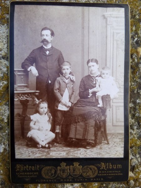 Formato Portrait Album fotografia all'albumina Schemboche Torino 1890 circa