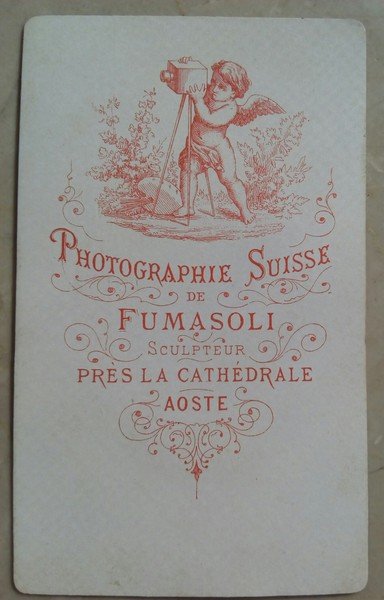 Albumina formato carte da visite fotografo Fumasoli Cherubin Aosta