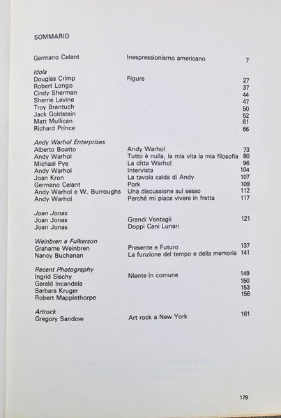 Inespressionismo Americano il gergo inquieto Bonini Editore 1981