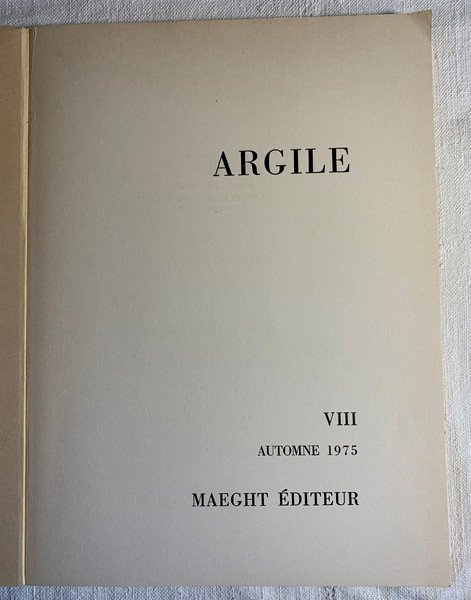 Argile (VIII, automne 1975)