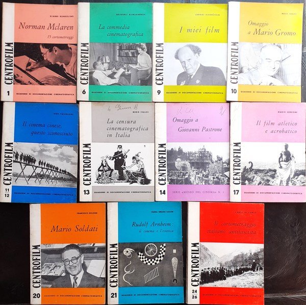 CENTROFILM quaderni di documentazione cinematografica 11 numeri dal 1959/61