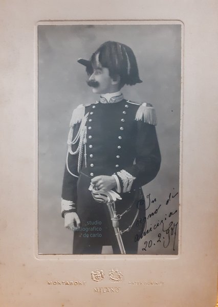 Fotografia ai sali d'argento "ritratto militare" foto Montabone 1907