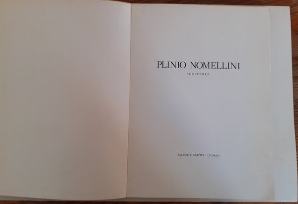 Plinio Lomellini "Scrittore" brossura Belforte grafica Livorno 1976