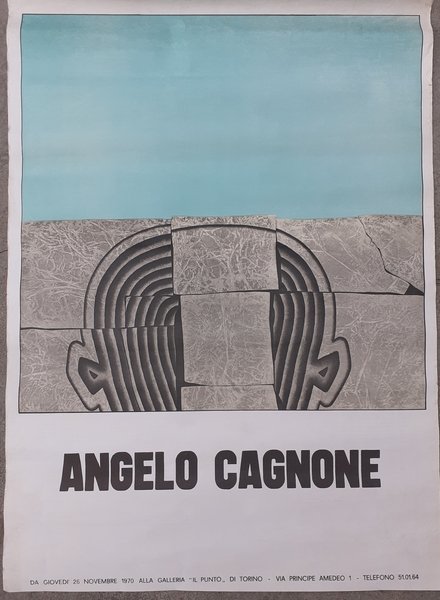 Poster Angelo Cagnone Galleria "Il punto" Torino 1970