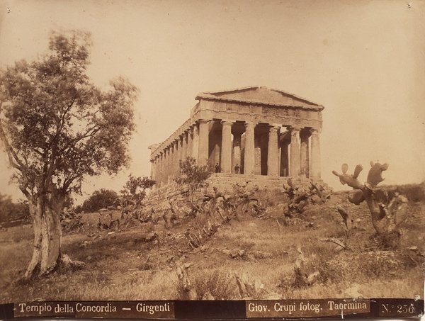 Albumina originale Girgenti fotografo Giovanni Crupi Taormina 1890 circa