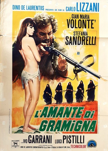 Manifesto film L'amante di Gramigna prima edizione italiana 1968