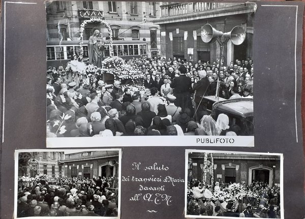 Sei fotografie Processione Madonna della Consolata Torino anni '50