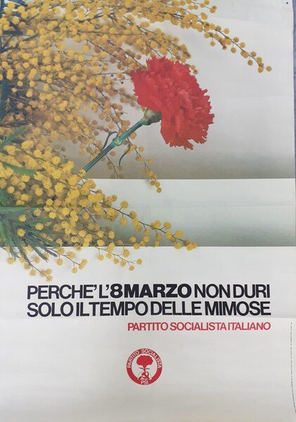 Poster PSI "8 Marzo" Design Ettore Vitale 1982