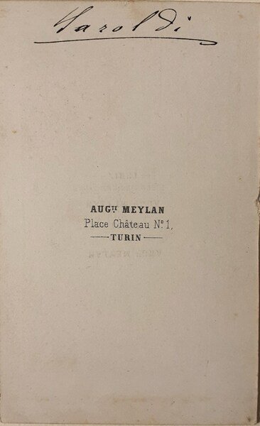 Albumina originale - foto Augusto Meylan Torino 1860 circa