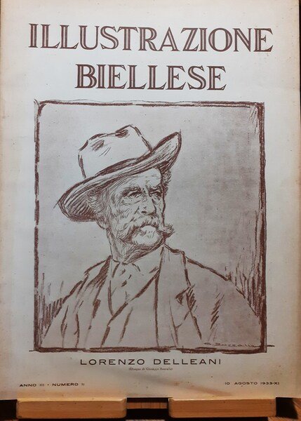 Illustrazione Biellese Copertina e articolo su L. Delleani Agosto 1933