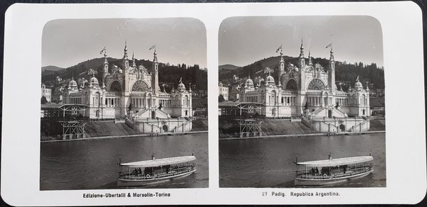 Stereofoto Esposizione di Torino 1911 Padiglione Argentina