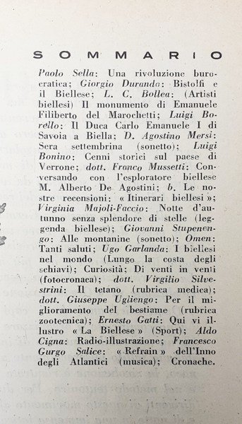 Illustrazione Biellese settembre 1933