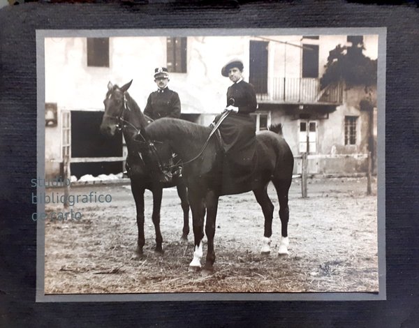 Fotografia ai sali d'argento "Cavaliere con Amazzone" 1910 circa