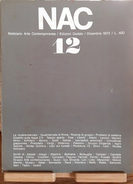 NAC Notiziario Arte Contemporanea Contemporanea numero 12-1972