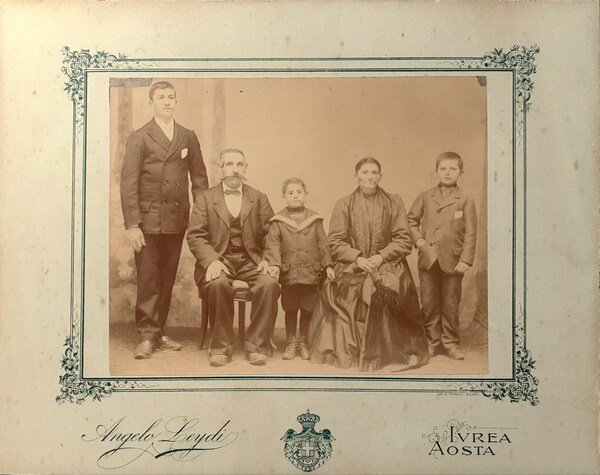 Albumina originale fotografo Angelo Leydi Ivrea Aosta 1899 circa