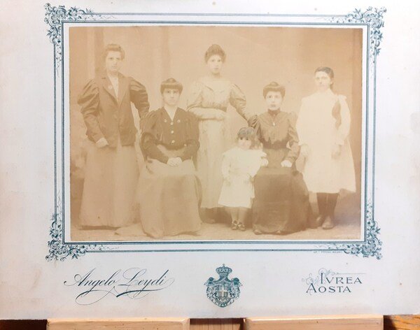 Albumina originale fotografo Angelo Leydi Ivrea-Aosta 1899 circa