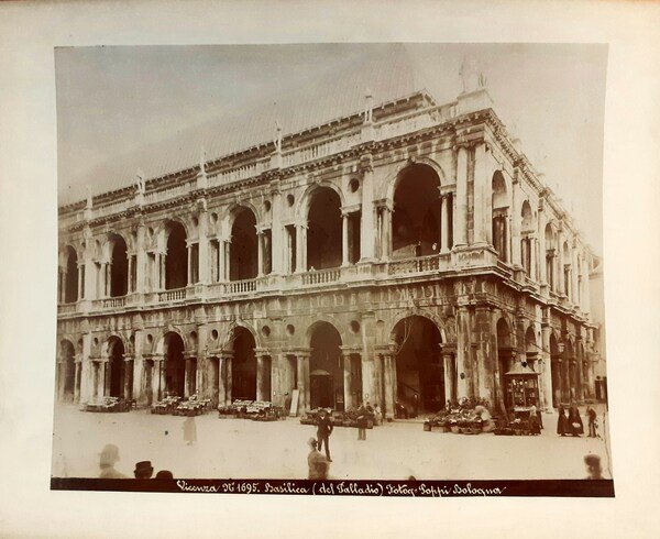 Albumina Basilica del Palladio Fotogr. Pietro Poppi Bologna 1875 circa