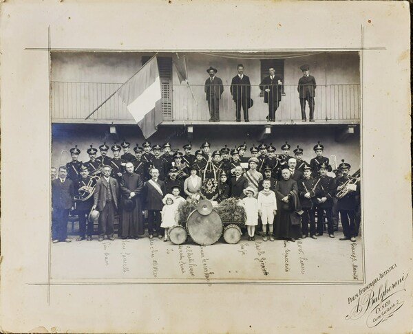 Fotografia originale Gruppo Musicale - Studio A. Bulgheroni Cuneo 1914