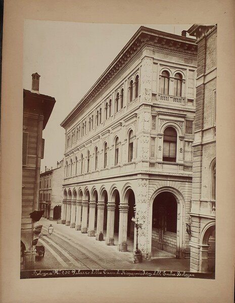 Bologna Palazzo della Cassa di Risparmio foto Pietro Poppi 1880 …
