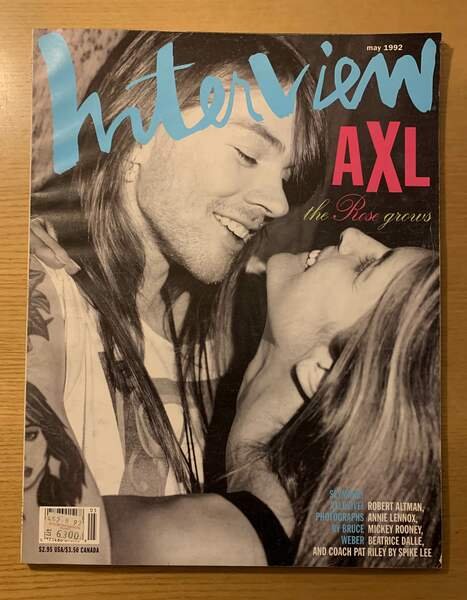 Andy Warhol's Interview may 1992 Vol. XXII No. 5 AXL …