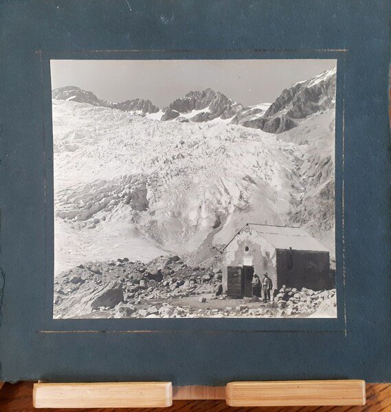 Fotografia originale Glacier Blanc Rifugio Tuckett inizi '900