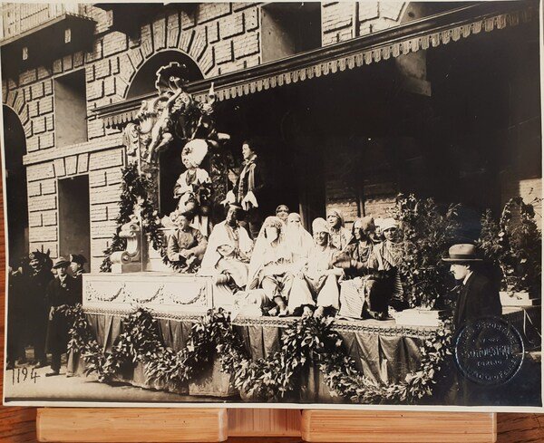 Carnevale Torino 1927 Trono Gianduia fotografia originale