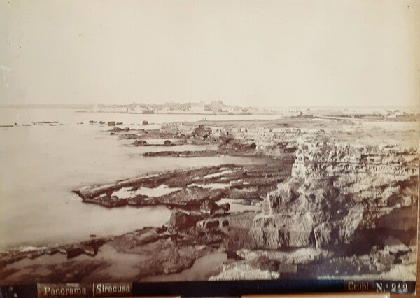 Panorama di Siracusa Albumina di Giovanni Crupi 1880 circa