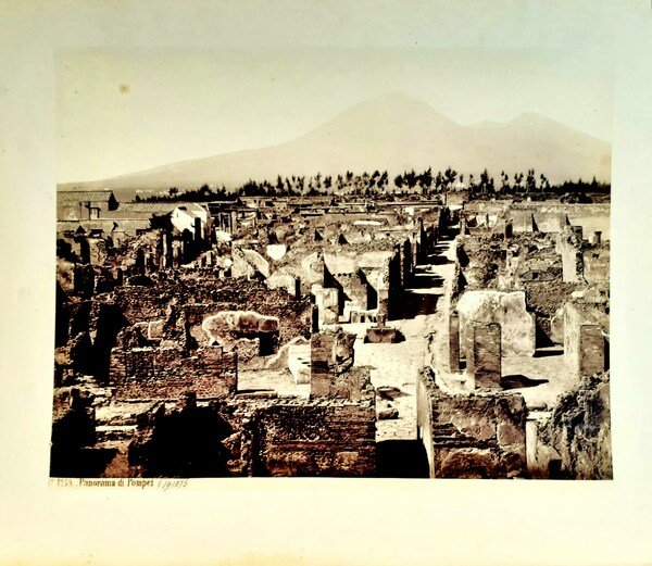 Albumina Panorama di Pompei, fotografo Giorgio Sommer 1880 ca.