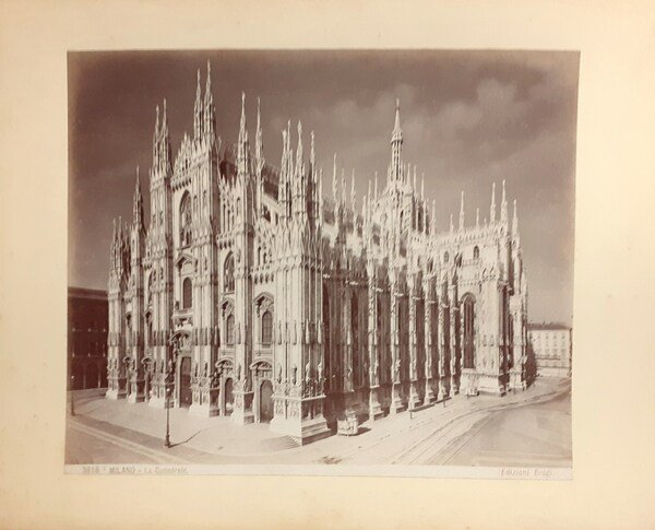 Albumina cartonata Milano la Cattedrale Edizione Brogi 1880 circa
