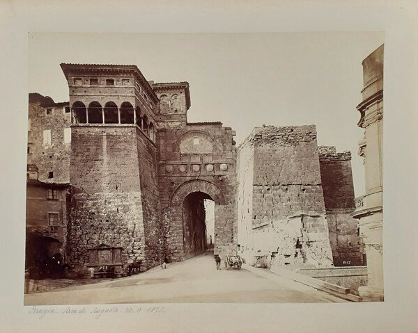 Albumina Originale Perugia Arco di Augusto 1875