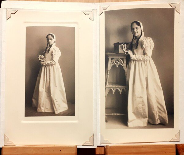 Due ritratti fotografici eseguiti da Giuseppe Casalegno Torino