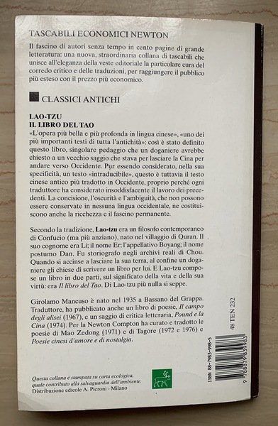 Il libro del Tao. Tao-te-ching. Ciò che è spezzato diventerà …