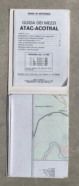 Roma in Metro-Bus 1990. Pianta/Map/Plan/Mapa: tutti i percorsi Bus - …