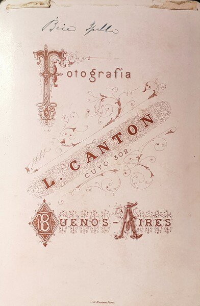 Albumina originale Ritratto di L. Canton Buenos Aires 1899 circa