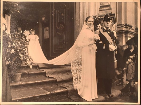Fotografia originale "Matrimonio" Fotografo Ottolenghi Torino 1937
