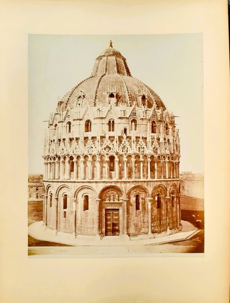 Albumina originale "Pisa Battistero del Duomo" Fotografo E. Van Lint …