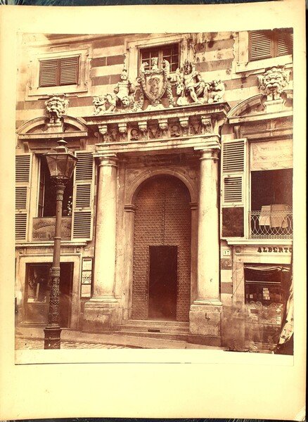 Albumina originale Palazzo Ellena Via San Lorenzo 1885 ca