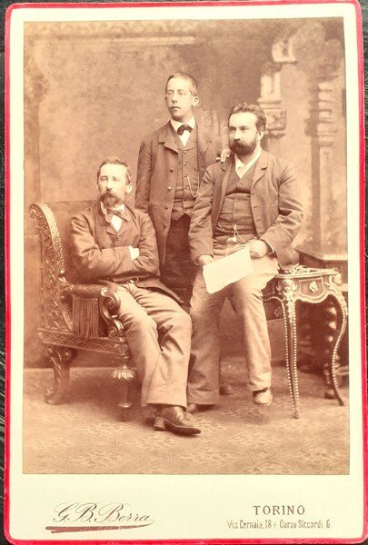Albumina formato cabinet G.B. Berra fotografo 1885 ca.