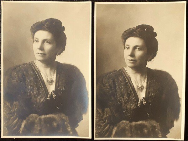 Due fotografie originali ritratti di Giuseppe Navarini Torino 1915 ca