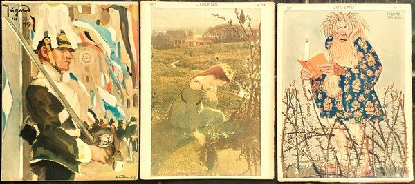 Tre riviste Jugend N° 7-14-35 del 1907