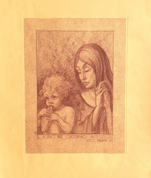 Otto Maraini stampa litografica o cianotipia del 1934