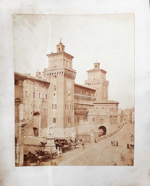 Albumina originale Ferrara Castello Estense 1880 ca.
