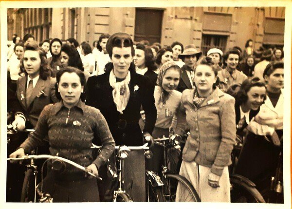 Fotografia originale "raduno cicliste" fotografo Comm. Gherlone Torino 1938